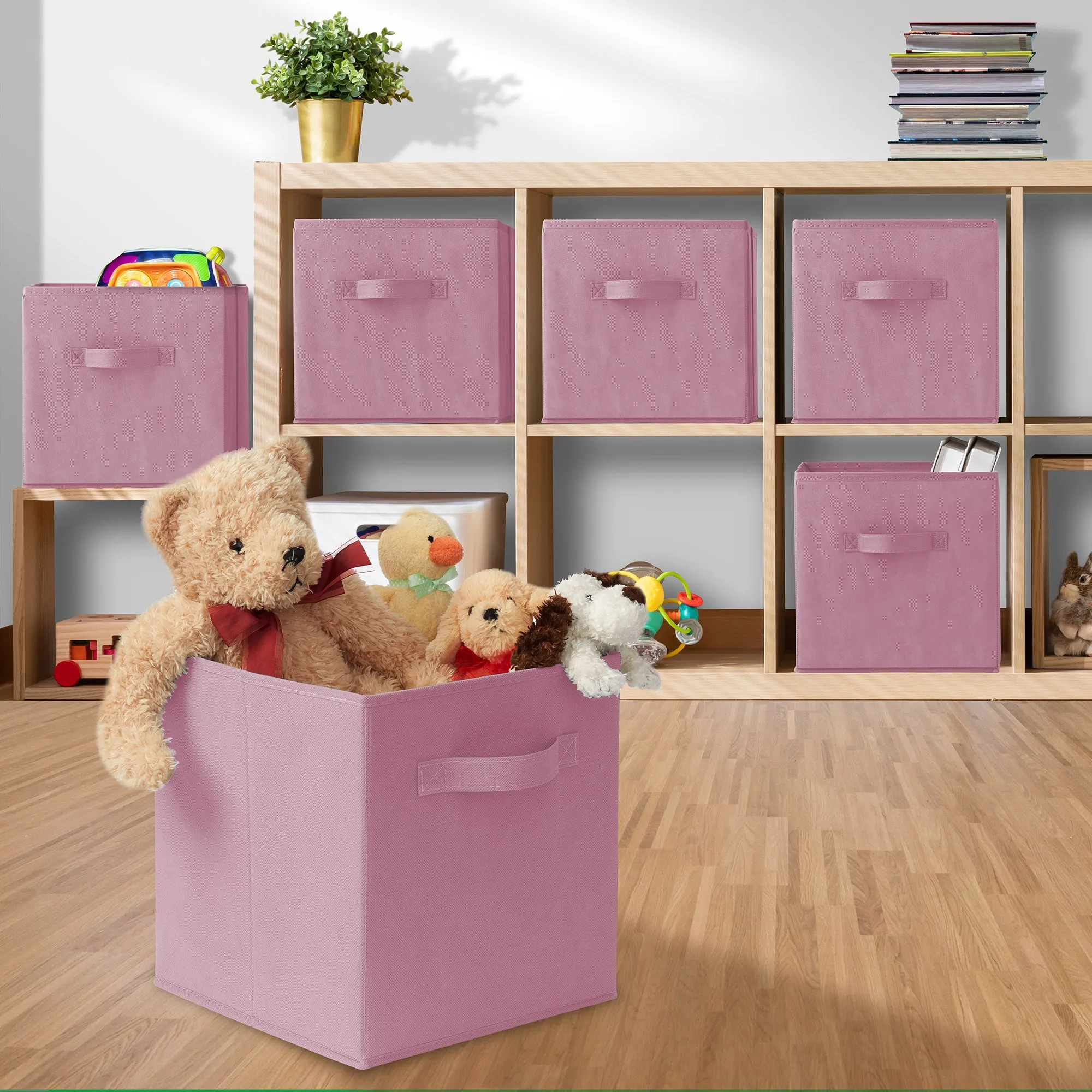 12 Pack Collapsible Fabric Cubes, Storage Bins