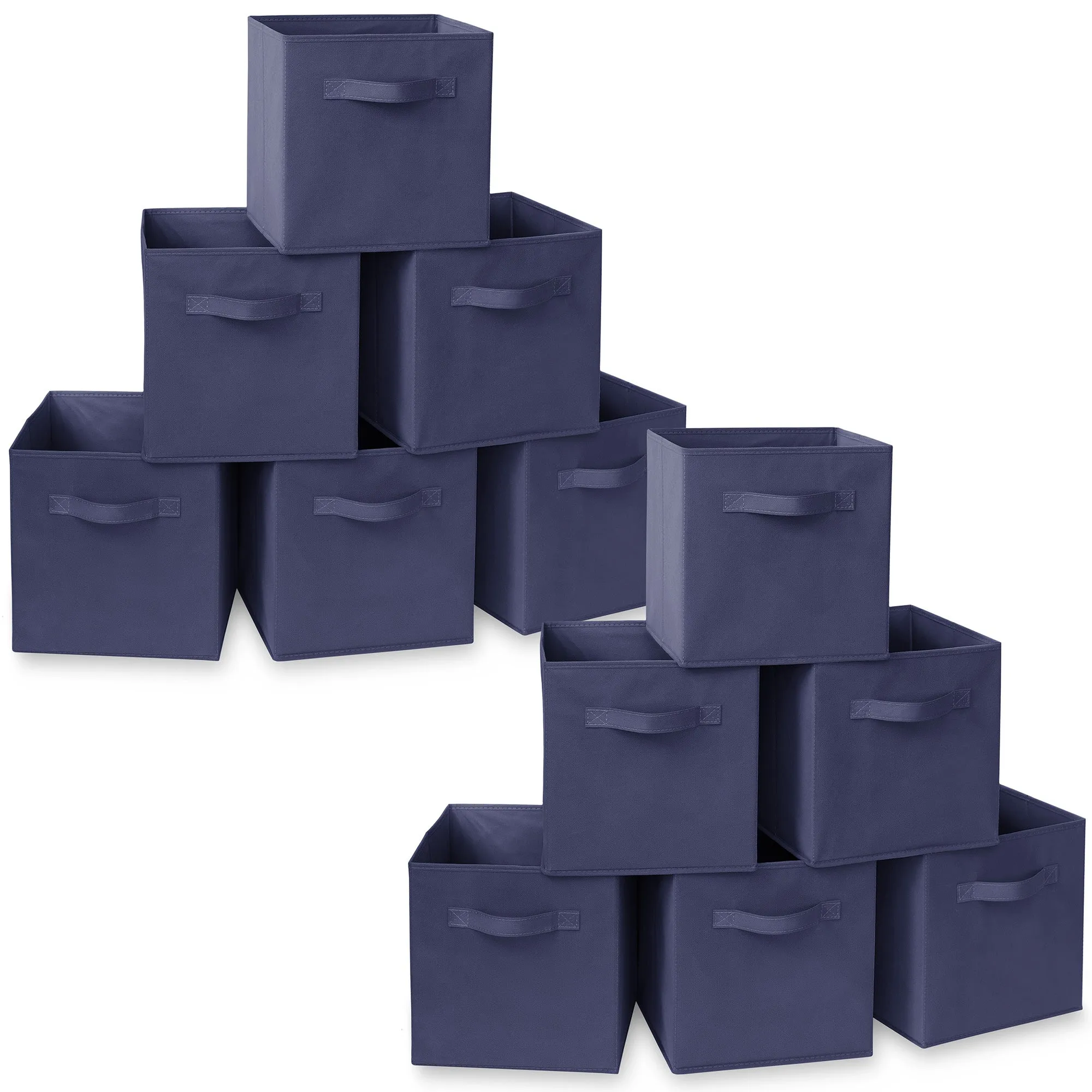12 Pack Collapsible Fabric Cubes, Storage Bins