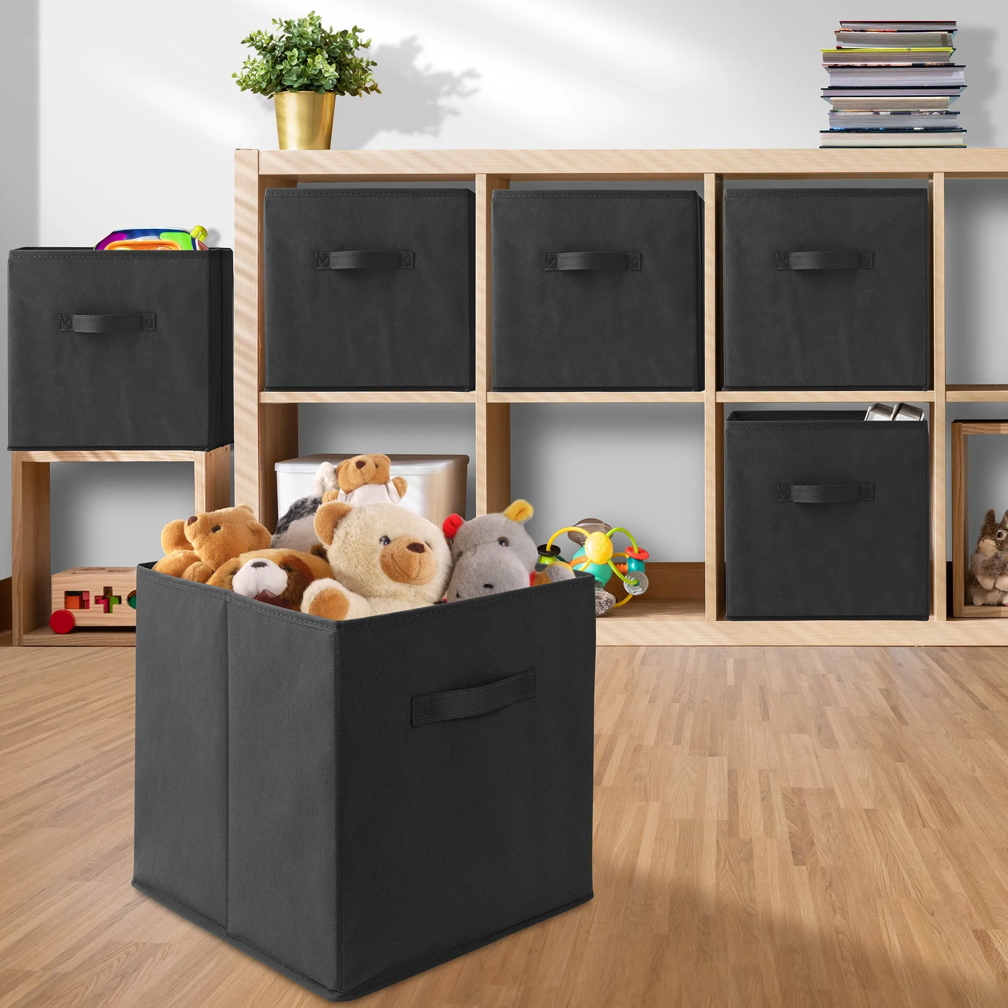 12 Pack Collapsible Fabric Cubes, Storage Bins