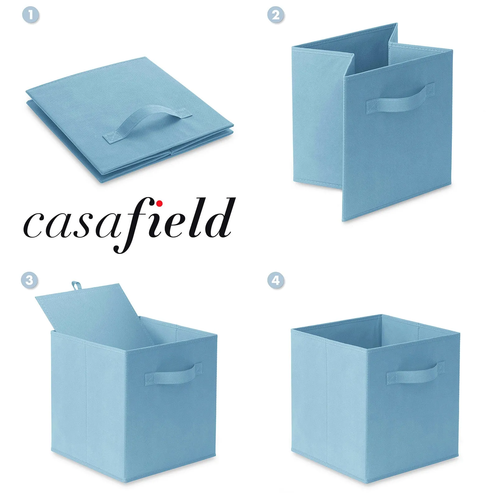 12 Pack Collapsible Fabric Cubes, Storage Bins