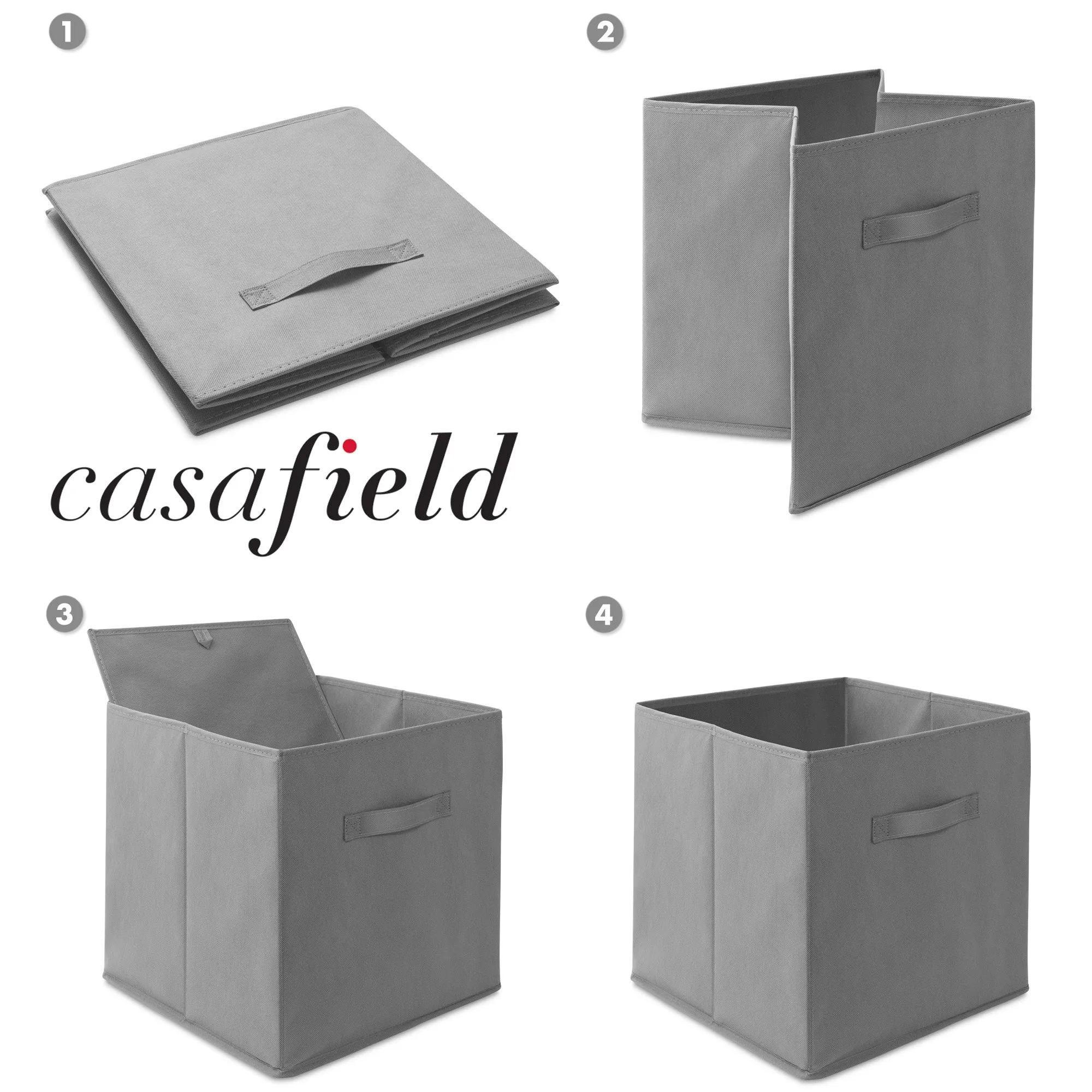 12 Pack Collapsible Fabric Cubes, Storage Bins