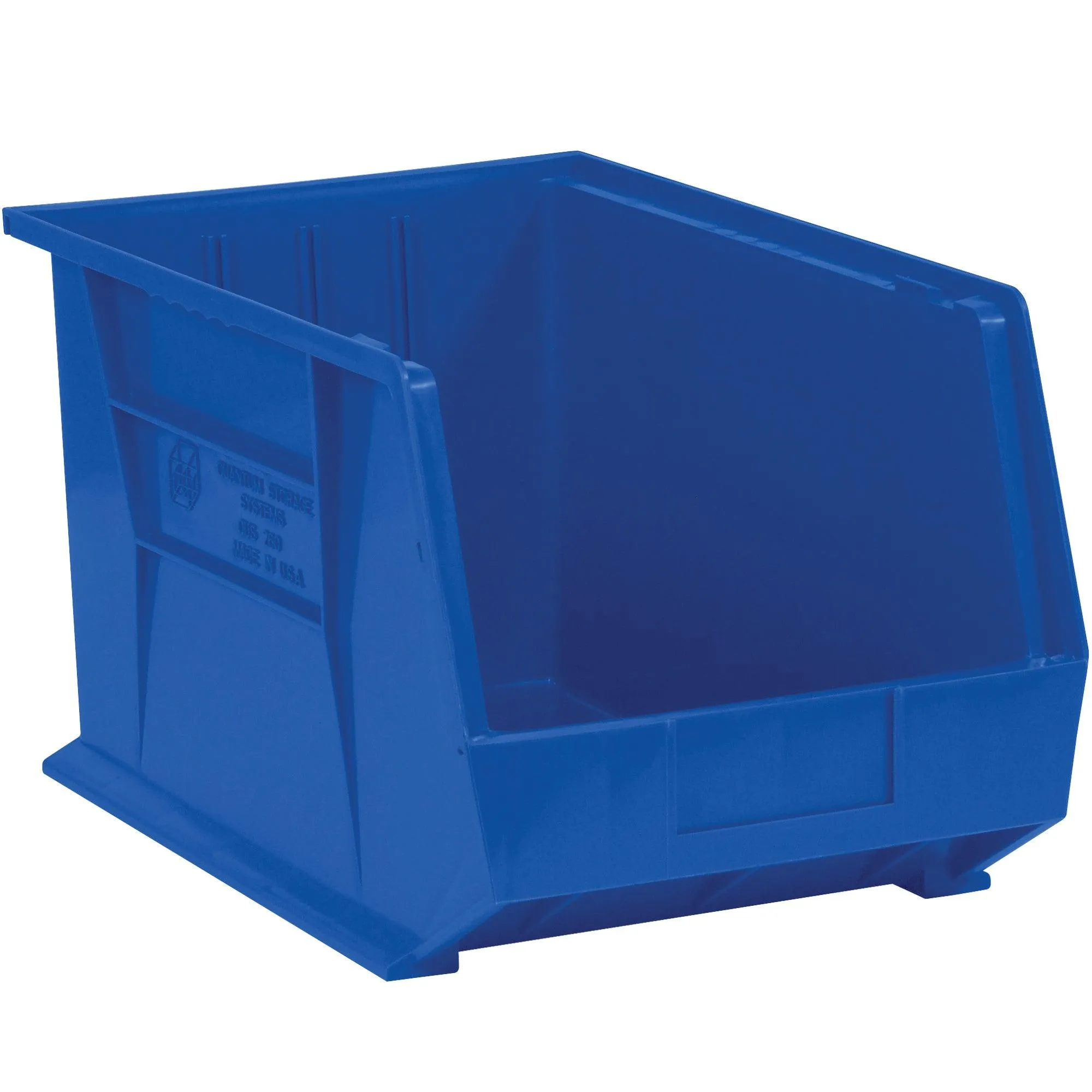 16 x 11 x 8" Blue Plastic Stack & Hang Bin Boxes