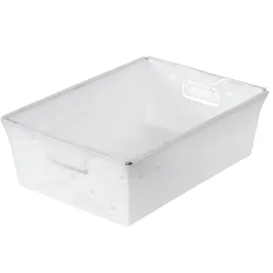 18 x 13 x 6" White Space Age Totes