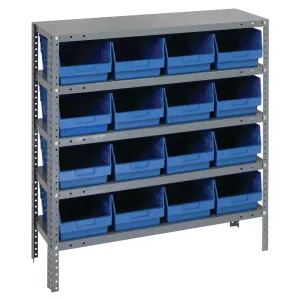 1839-208 | 18" x 36" x 39" Shelving Unit with 16 Bins