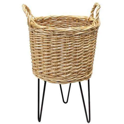 2/Set, Wicker Basket Plant Stands
