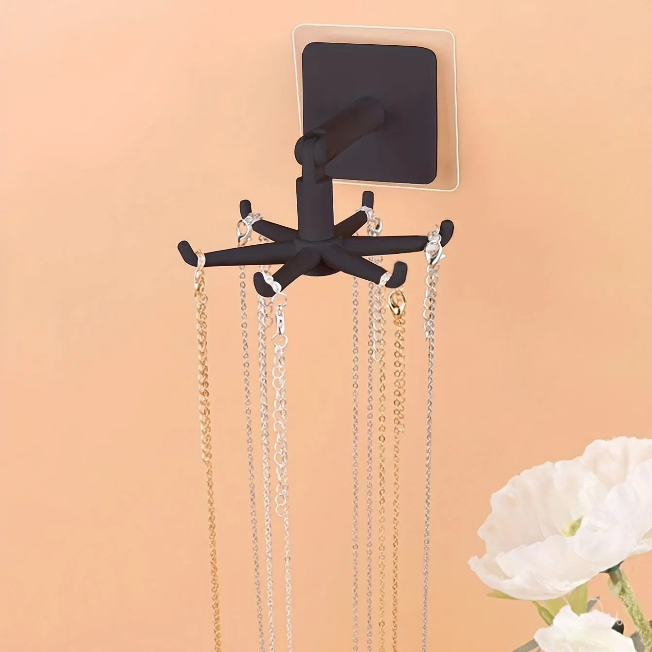 360 Rotatable Wall Hook for Jewelry and Accessories Storage
