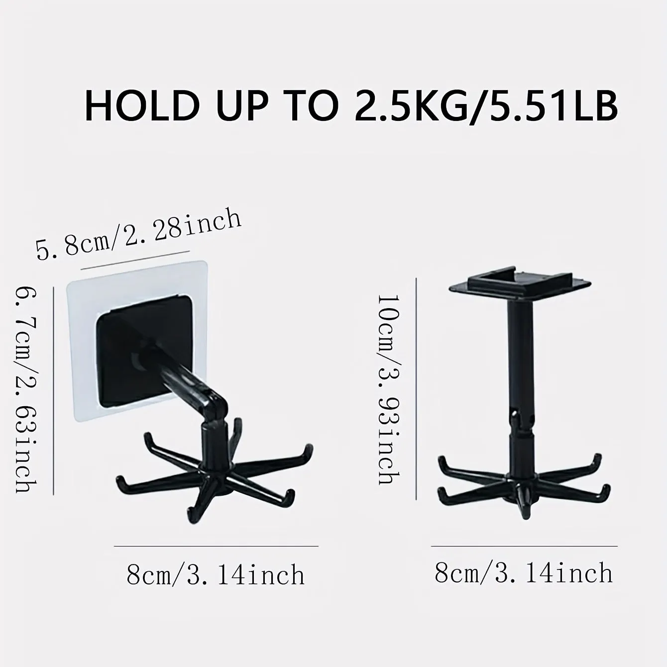 360 Rotatable Wall Hook for Jewelry and Accessories Storage