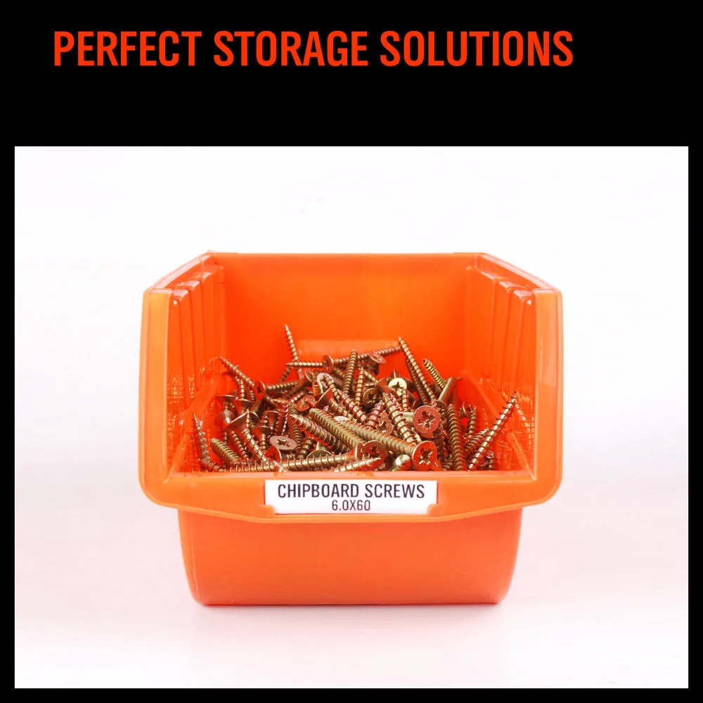 4-Piece Parts Storage Bins Organizer | Wall-Mounted Workshop Tray Box