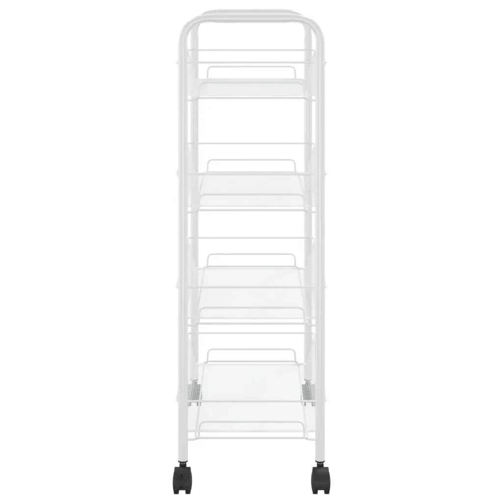 4-Tier Kitchen Trolley White 46x26x85 cm Iron