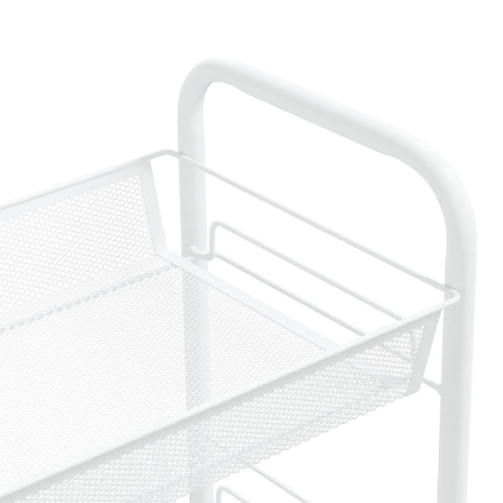 4-Tier Kitchen Trolley White 46x26x85 cm Iron