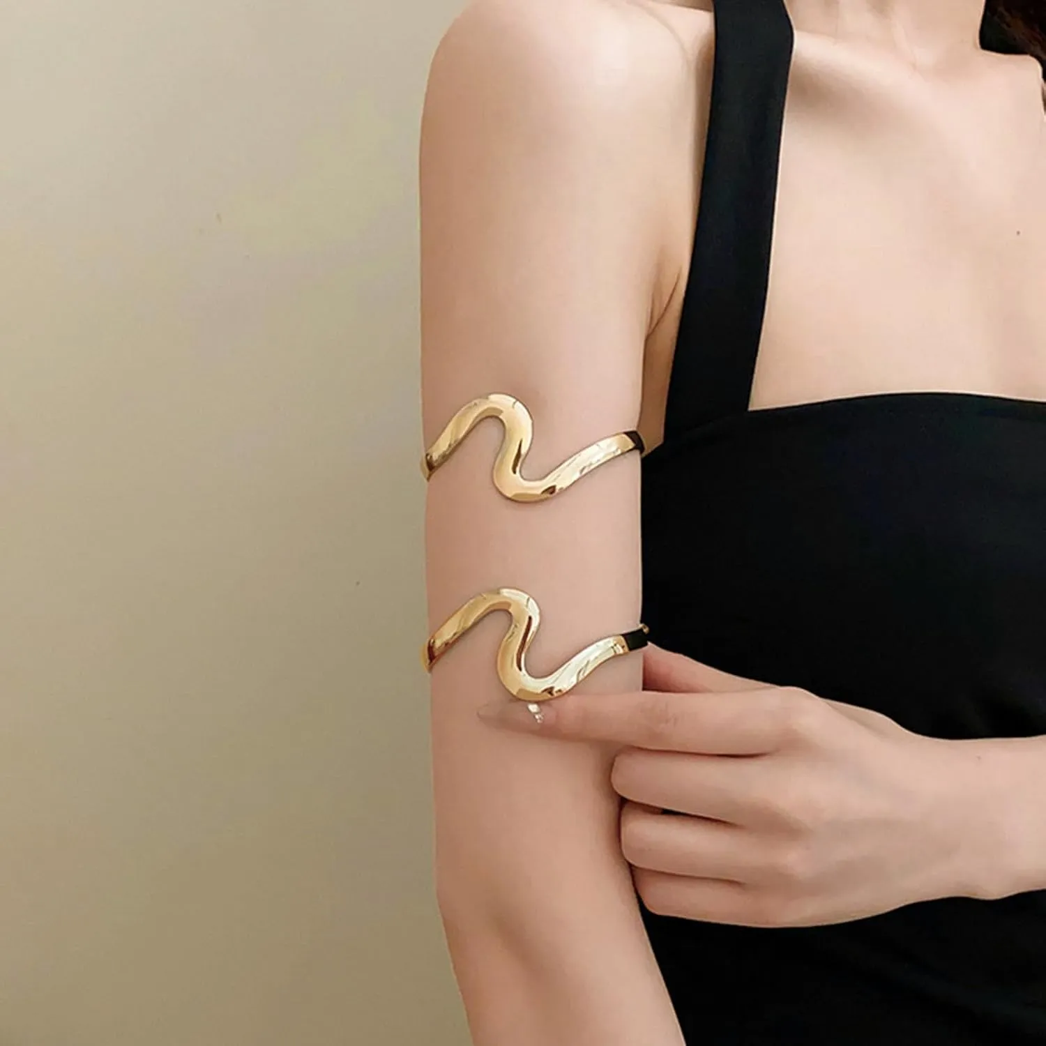 Arm Cuff for Women Upper Arm Cuffs Jewelry Gold Cuff Bangles Bracelet Summer Beach Essentials 2025