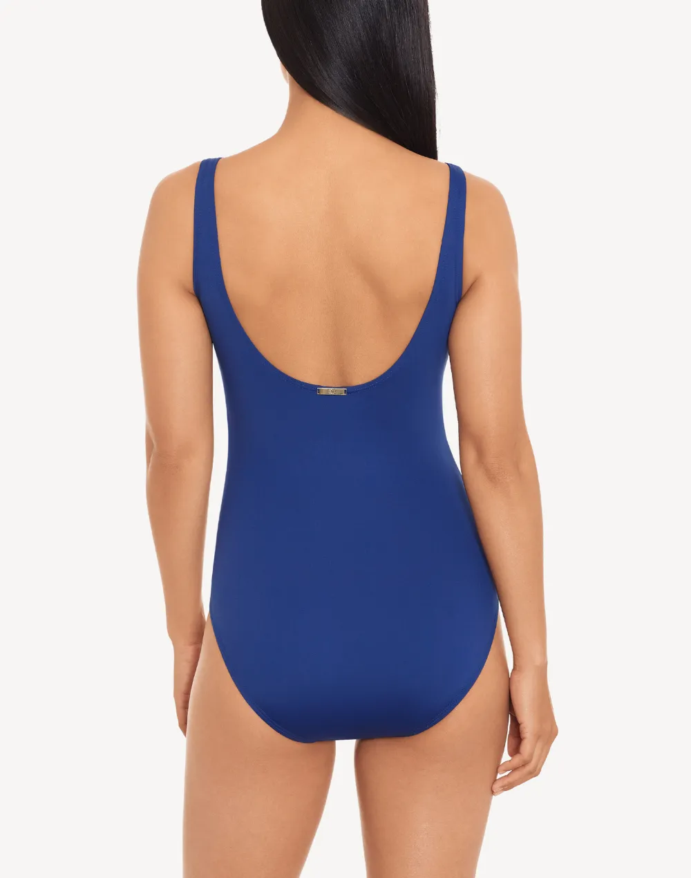 Beach Club Solids Twist Front One Piece Swimsuit
