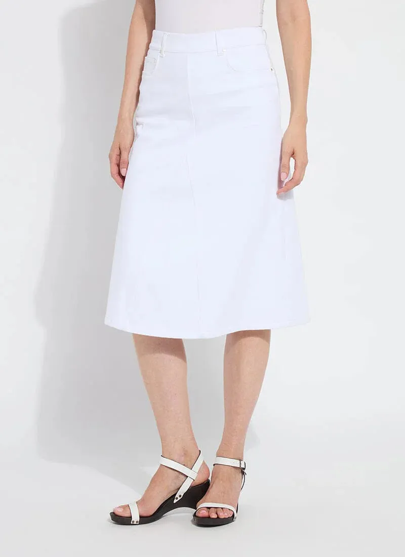Bellamy Denim Skirt in White - Lysse 32-3528-M9
