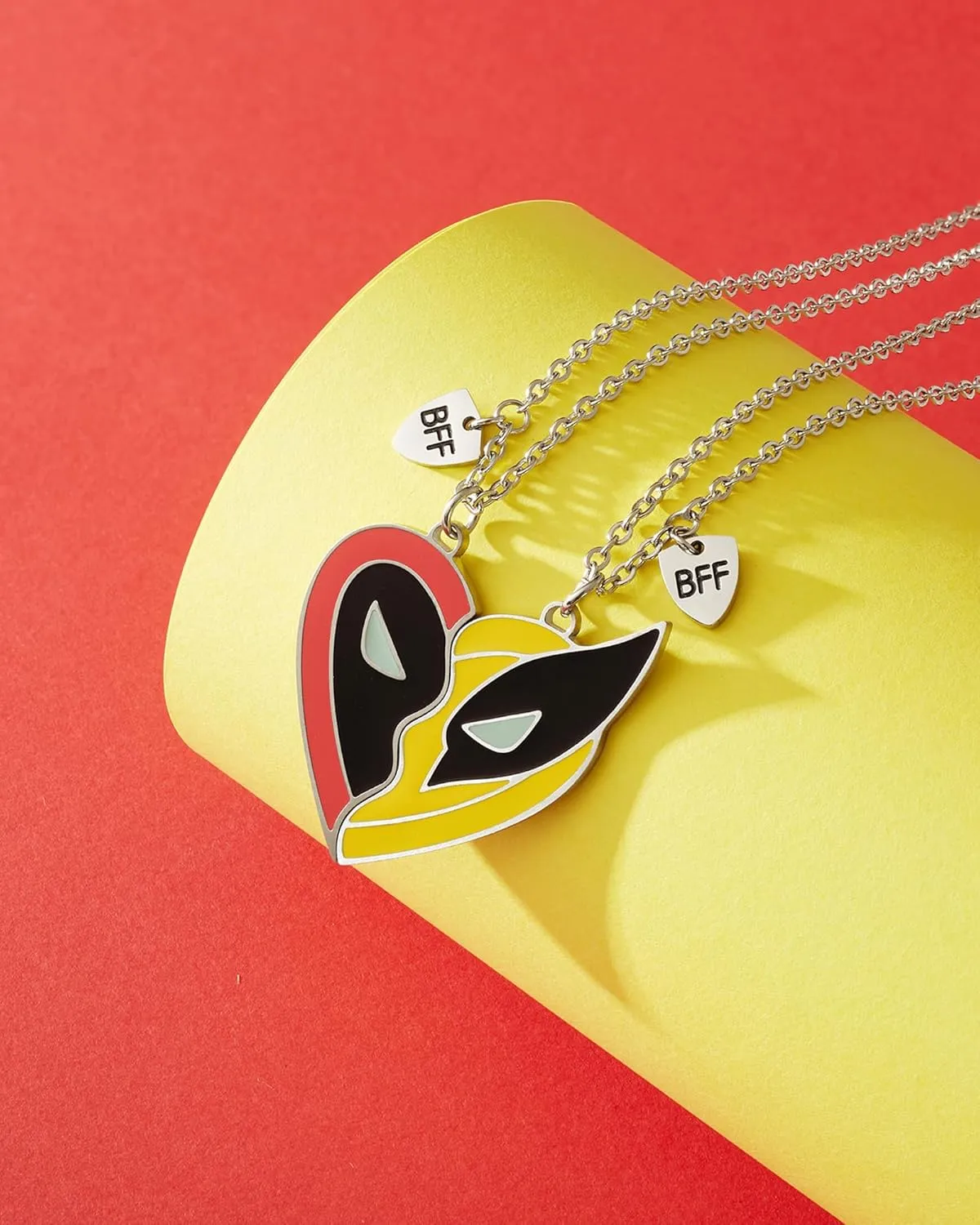 Best Friend Pendants Jewelry BFF Necklace 2 Gifts Matching Friendship Necklaces for 2 Teen Boys Girls Bestie Sister.