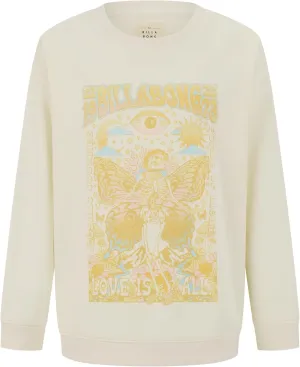 Billabong Girls' French Terry Pullover Crewneck Sweatshirt, Soft & Comfortable