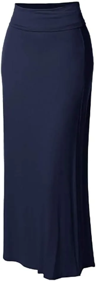 Bodycon High Waist Lady's Comfort Skirt Solid Maxi Long Women Stitching Skirt Skirts for Women Tight Long