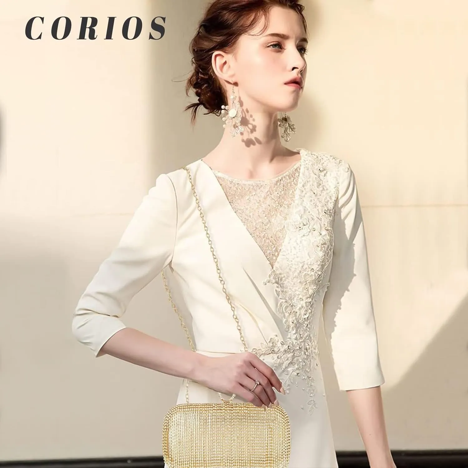 Bridal Wedding Purse Sequin Glitter Crossbody Women Evening Handbag Crystal Tassel Clutch Purses Rhinestones Shoulder