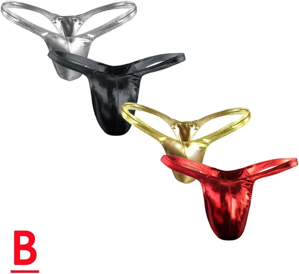 Briefs Sexy Comfortable Men's Leather Men's underwear Love Briefs