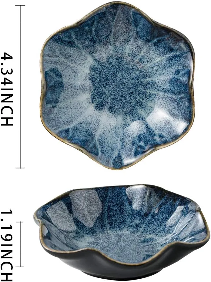 C&Xanadu Ring Holder, Leaf Shape Decorative Earring Stand, Jewelry Tray, Key Bowl, Trinket Dish for Women Birthday Gifts, Great Gifts for Friends, Leaf Blue