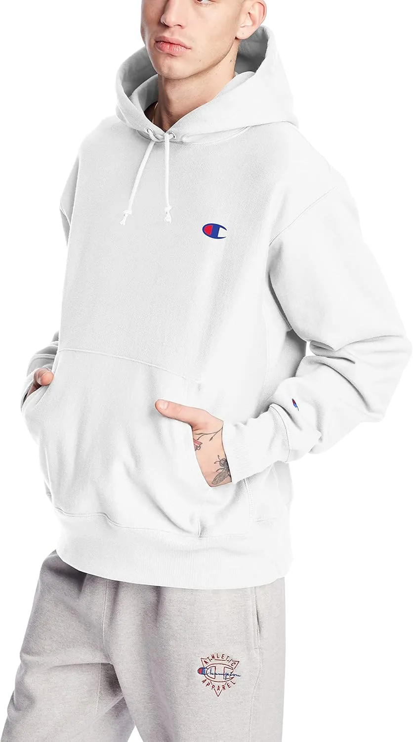Champion Men's Hoodie, Reverse Weave, Fleece Comfortable Pullover Sweatshirt For Men
