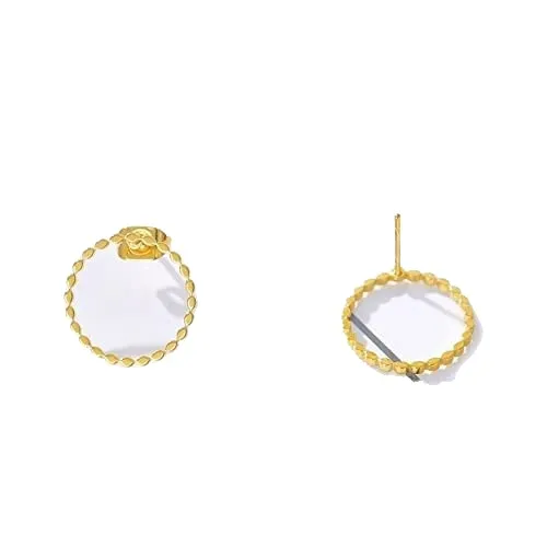 Circle stud earrings, circle earrings, open circle earrings, minimalist earrings, gold circle earrings, geometric earrings,open circle studs (Silver)