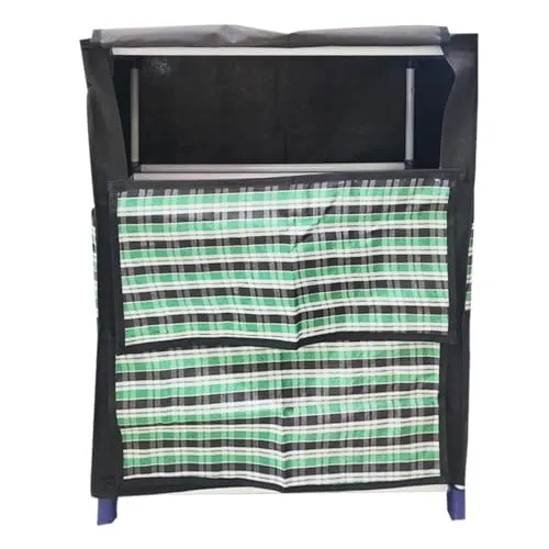 Confiado 3 shelves shoe rack with cover made of metal heavy duty rack