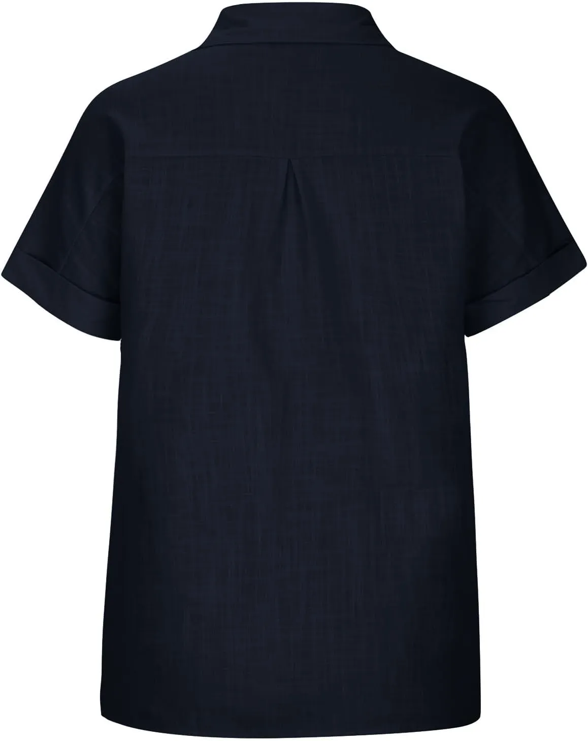 Cotton Linen Button Down Shirts for Women 2024 Trendy Summer Casual Tops Plus Size Collared Business Casual Blouses