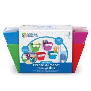 Create-a-Space™ Magnetic  Storage Boxes 4pc