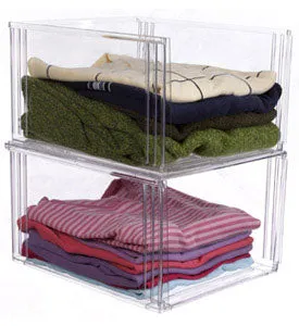 Crystal Clear Clothing Storage Bin