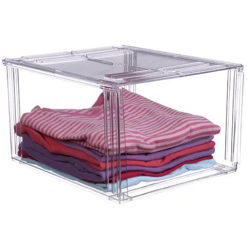 Crystal Clear Clothing Storage Bin
