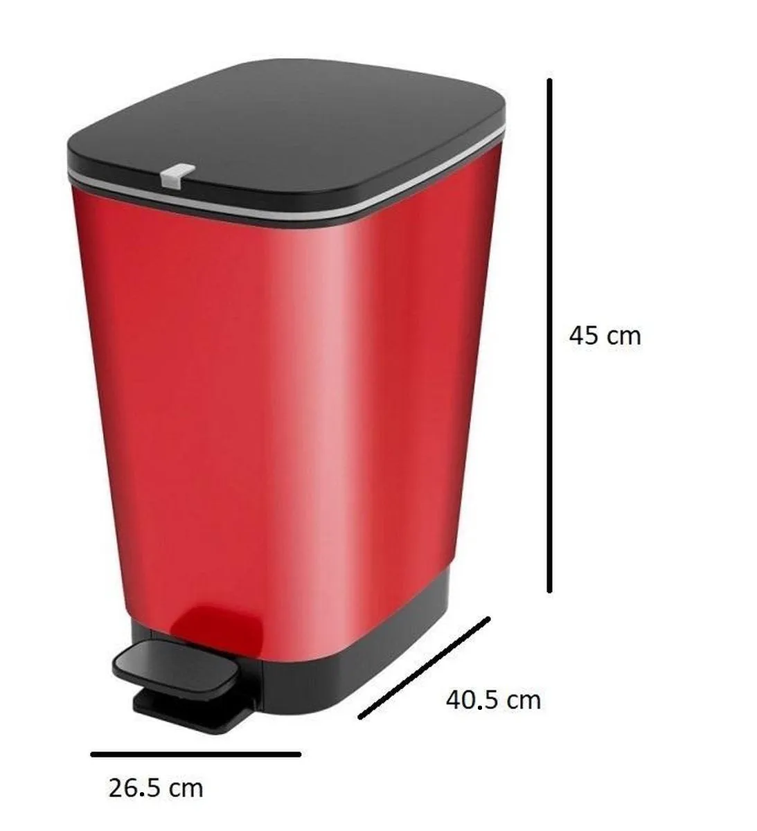 Curver Chic 35L Pedal Bin  - Red