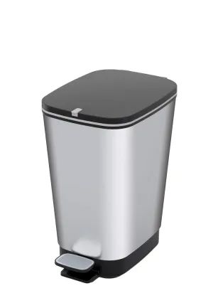 Curver Chic 35L Pedal Bin  - Steel Look