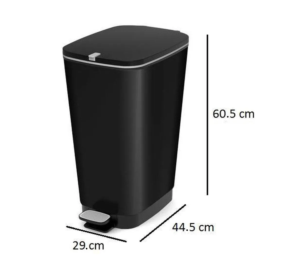Curver Chic 45L Pedal Bin  - Black
