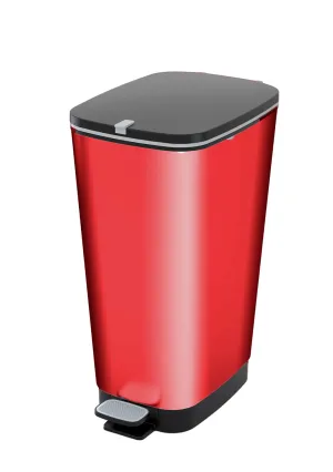 Curver Chic 45L Pedal Bin  - Red