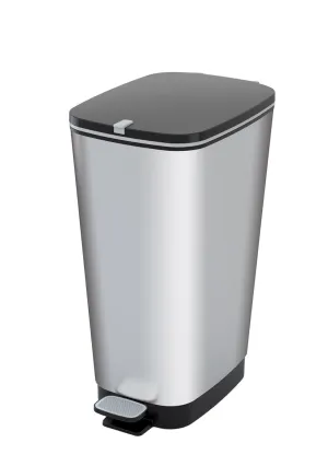 Curver Chic 45L Pedal Bin  - Steel Look