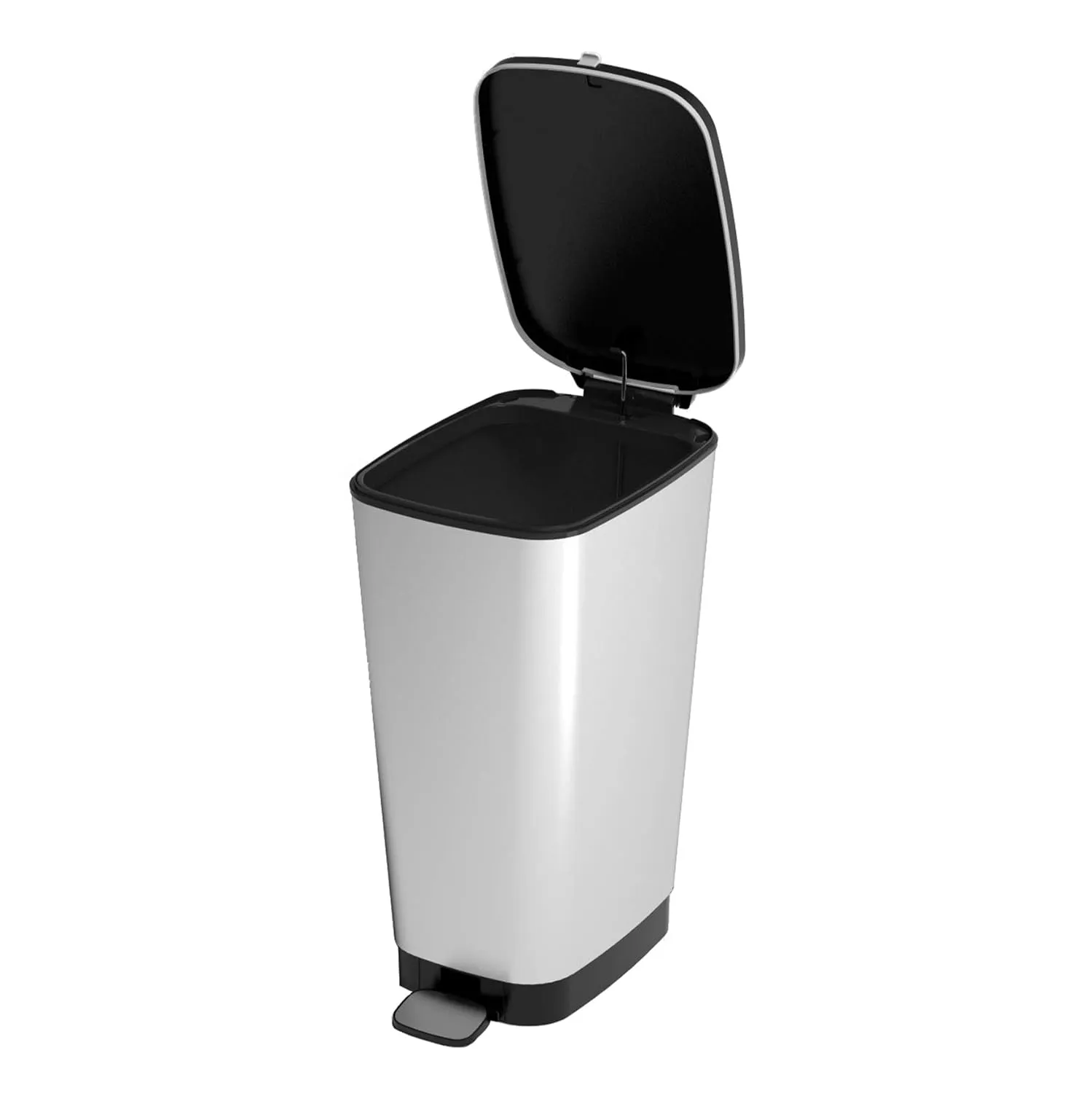 Curver Chic 45L Pedal Bin  - Steel Look