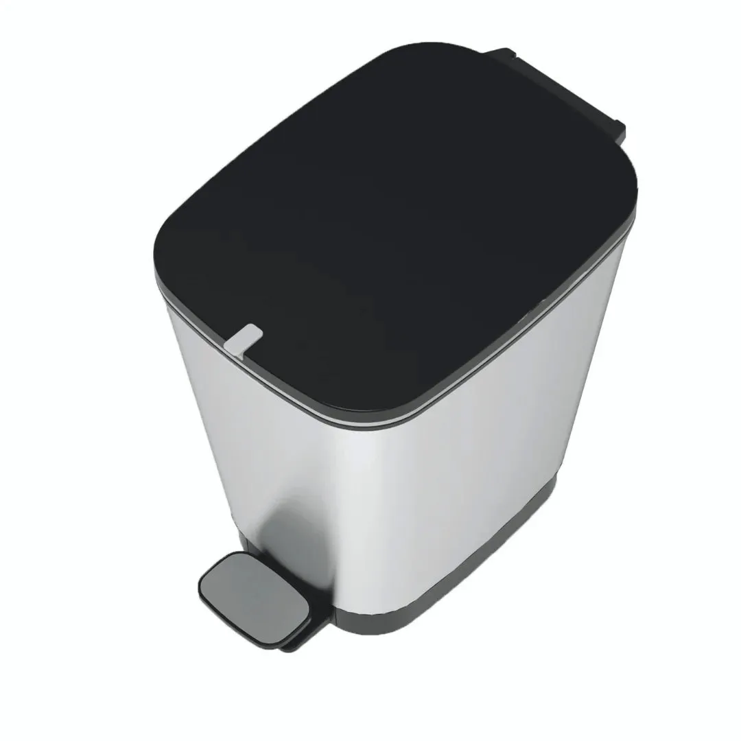 Curver Chic 45L Pedal Bin  - Steel Look