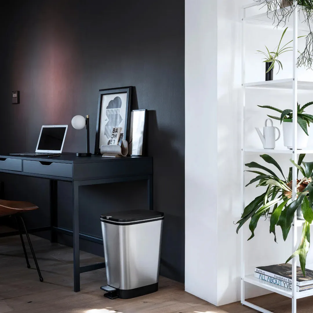 Curver Chic 45L Pedal Bin  - Steel Look