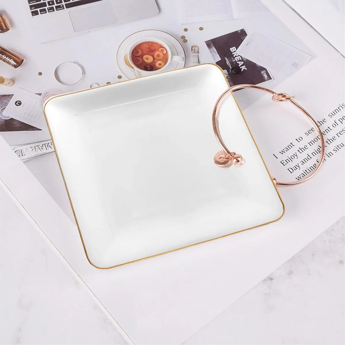 Customized Jewelry Trays Wedding Gifts for Maid, Design Your Own Unique Gifts for Bridesmaid, Delicate Gifts Custom for Bachelorette Party, Light Luxury Women Gift Jewelry Dishes Customization