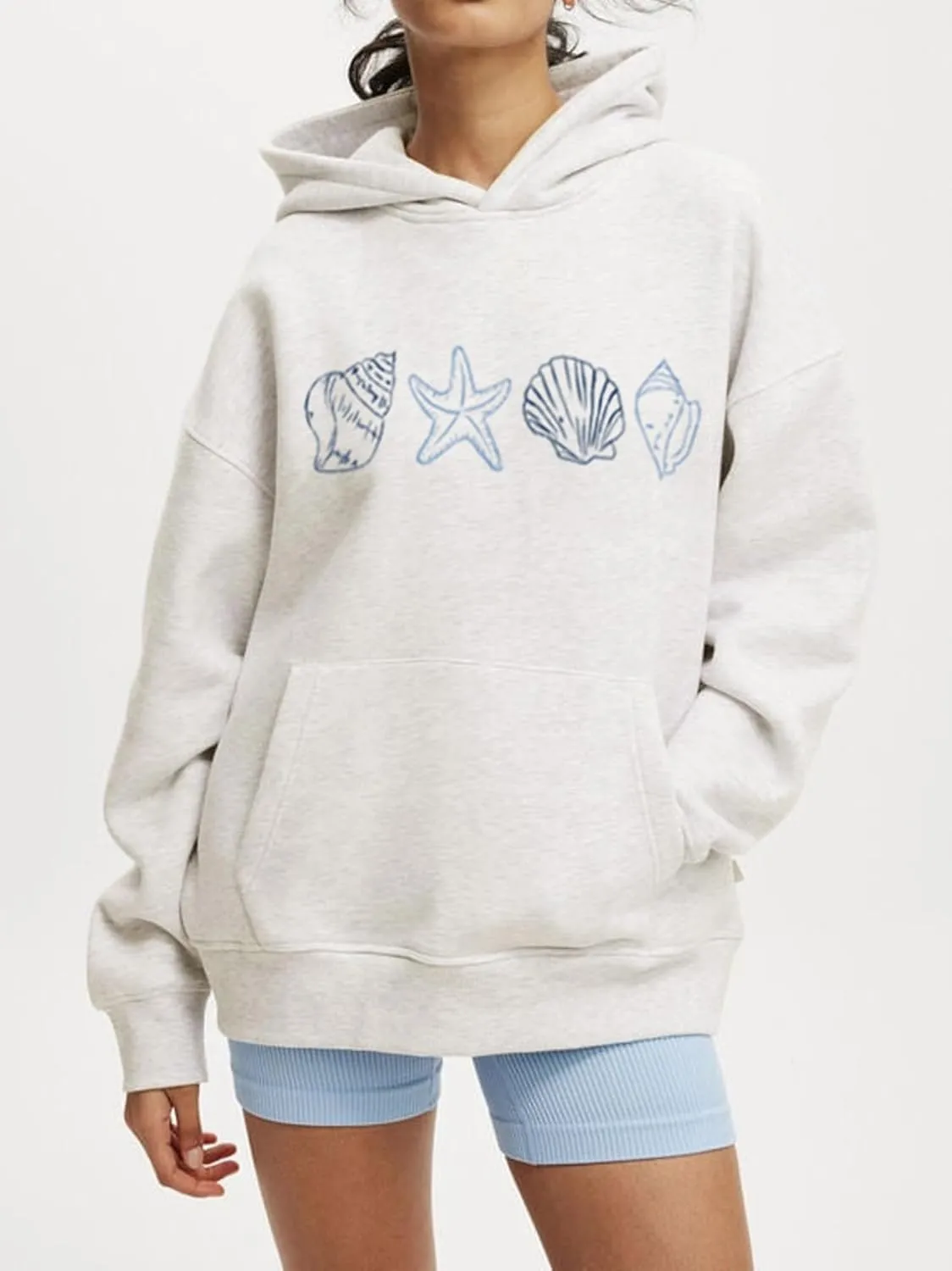 Cute Hoodies for Teen Girls Women Y2k Floral Graphic Oversized Sweatshirt Long Sleeve Aesthetic Preppy Clothes
