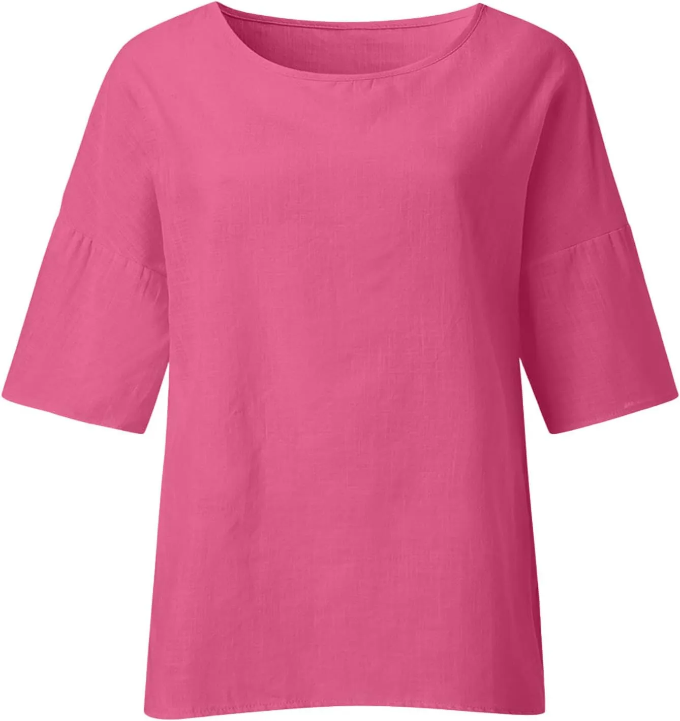 DASAYO Womens Summer Tops 2023 Trendy Cotton Linen Shirts for Women Loose Fit Vintage Going Out Blouses Fashion 2023 Outfits