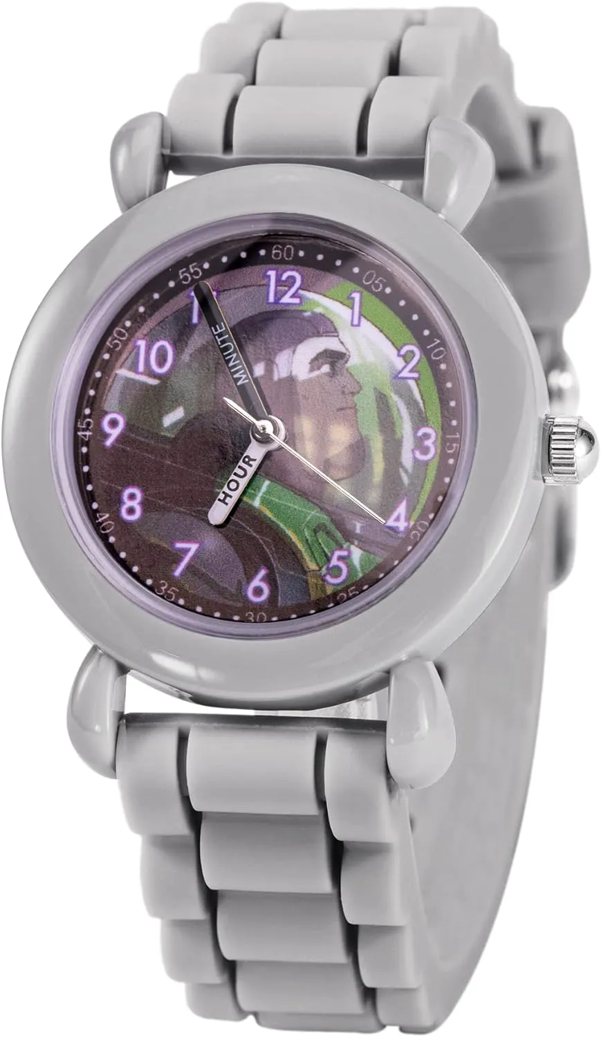 Disney Lightyear Kids' Plastic Time Teacher Analog Quartz Silicone Strap Watch