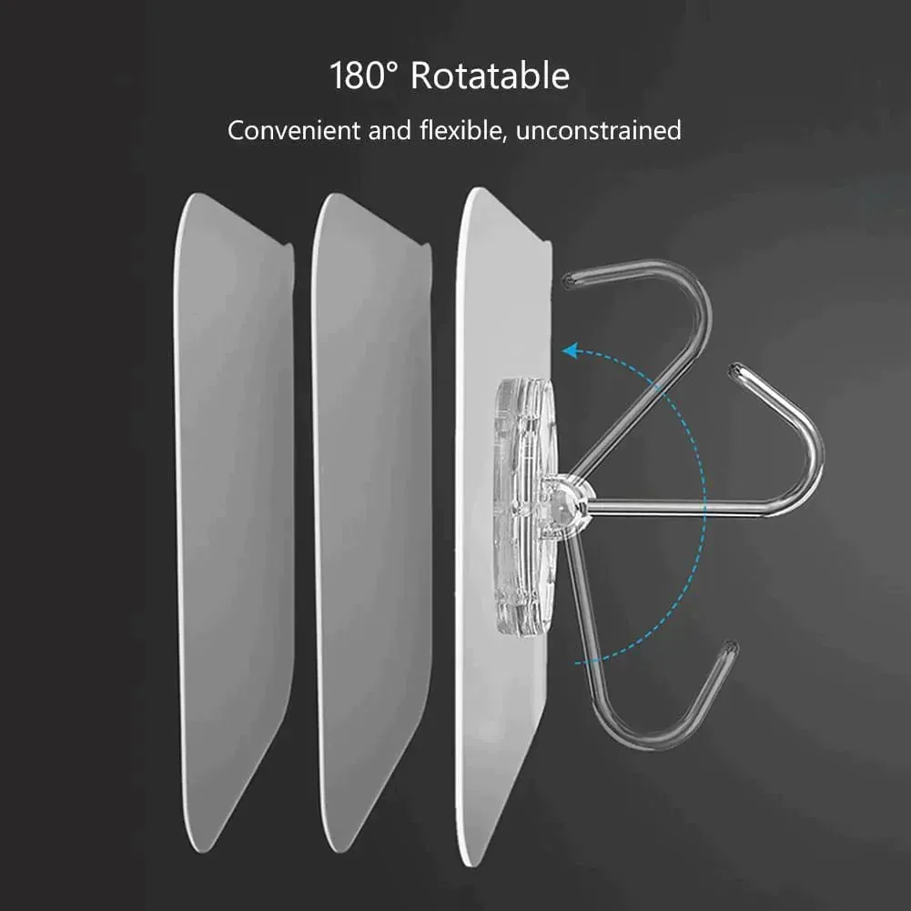 Door Wall Transparent Strong Hangers Hooks ( 4pcs )