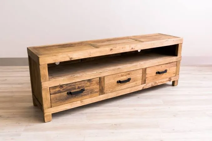 Entertainment Unit 2 Drawer Recycled Elm