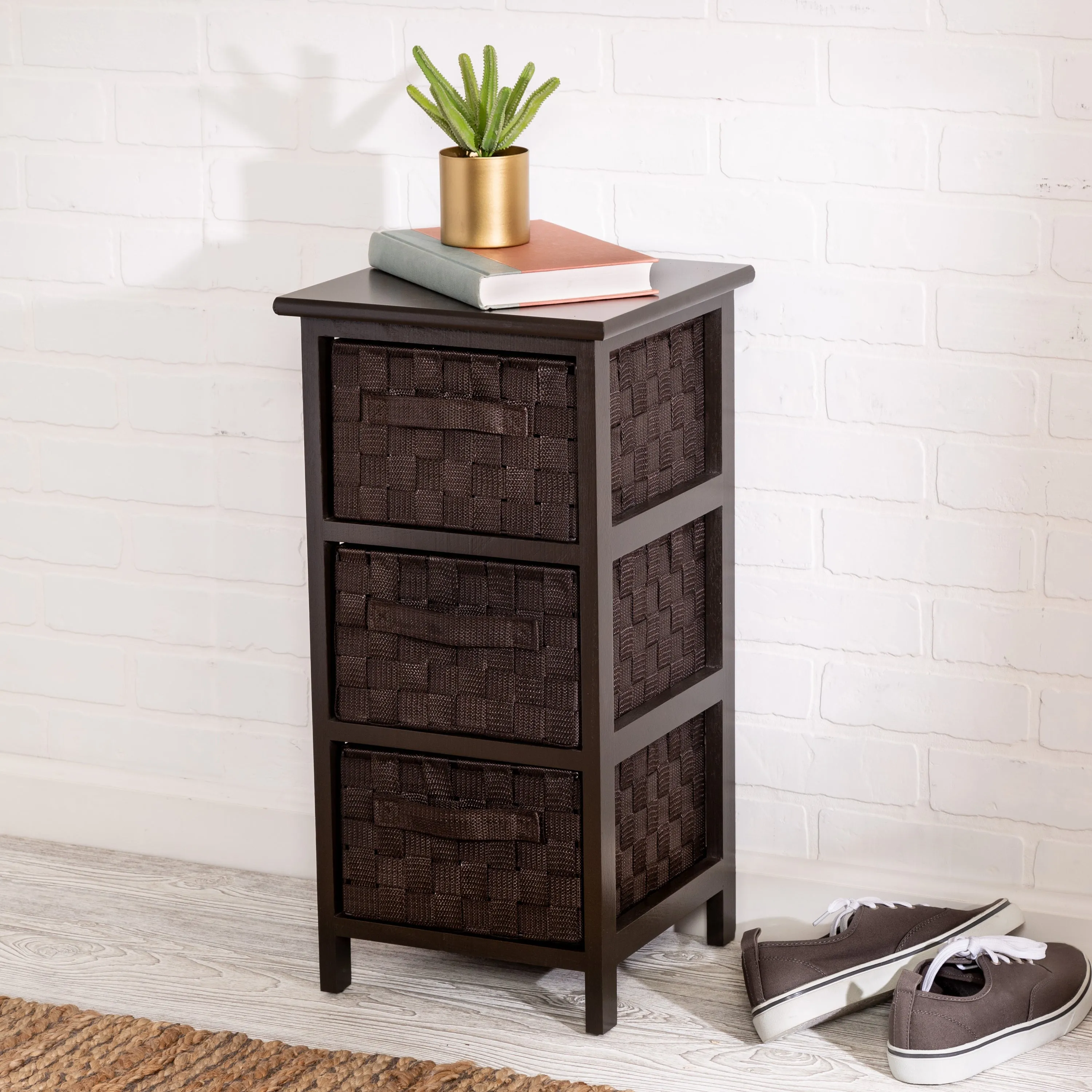 Espresso Small 3-Drawer Storage Chest