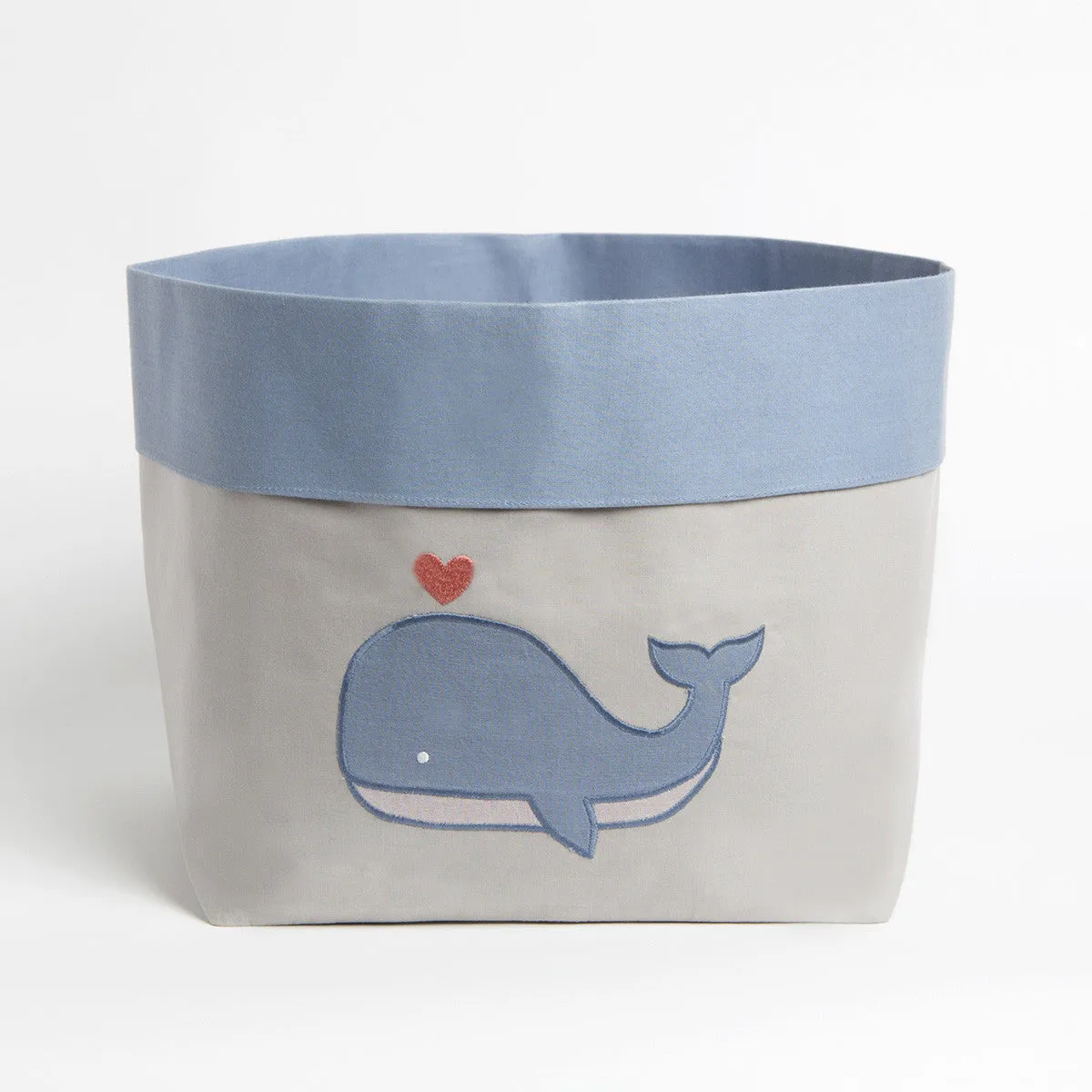 Fabric Storage Baskets <br> Whale, Set of 2<br><span style="font-size: 10px;">Can be Personalised</span>