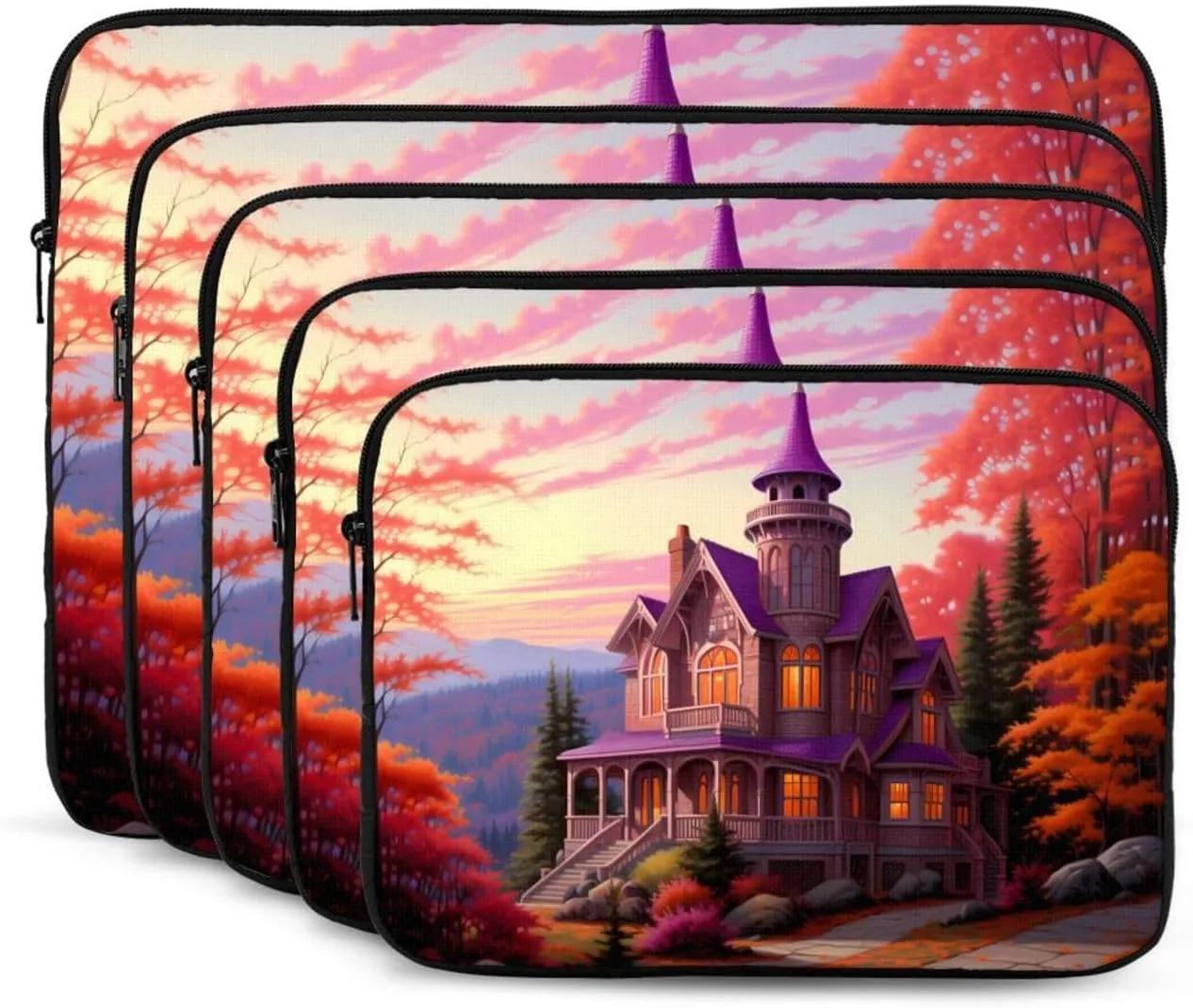 Fairy Tale Cottage Laptop Sleeve Case 15 Inch Suitable for Notebook Computer Tablet Traveling Carrying Simple Case