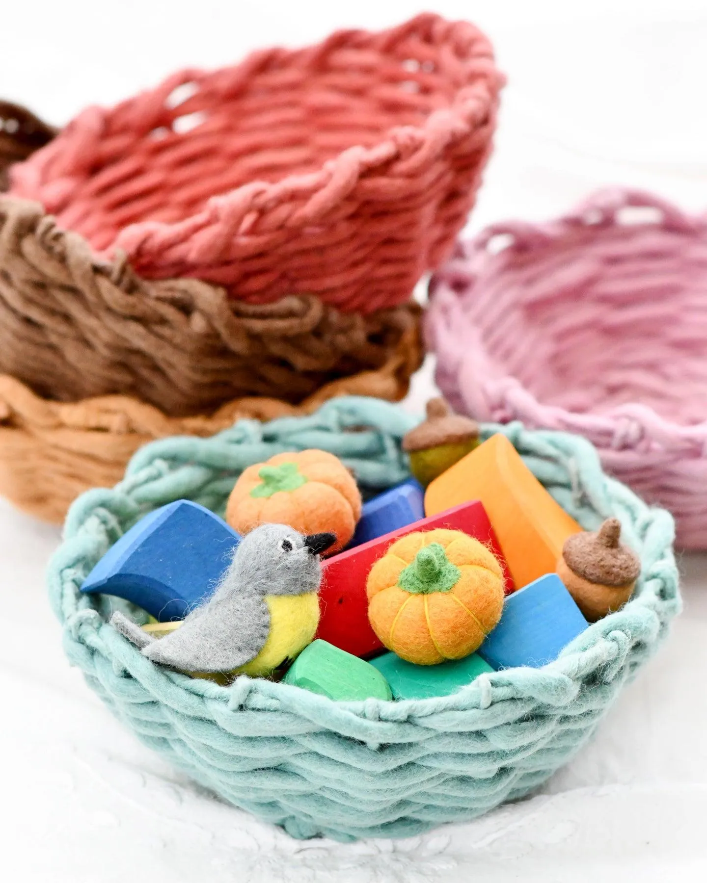 Felt Weave Basket - Gingerbead Colour (Basket Only)