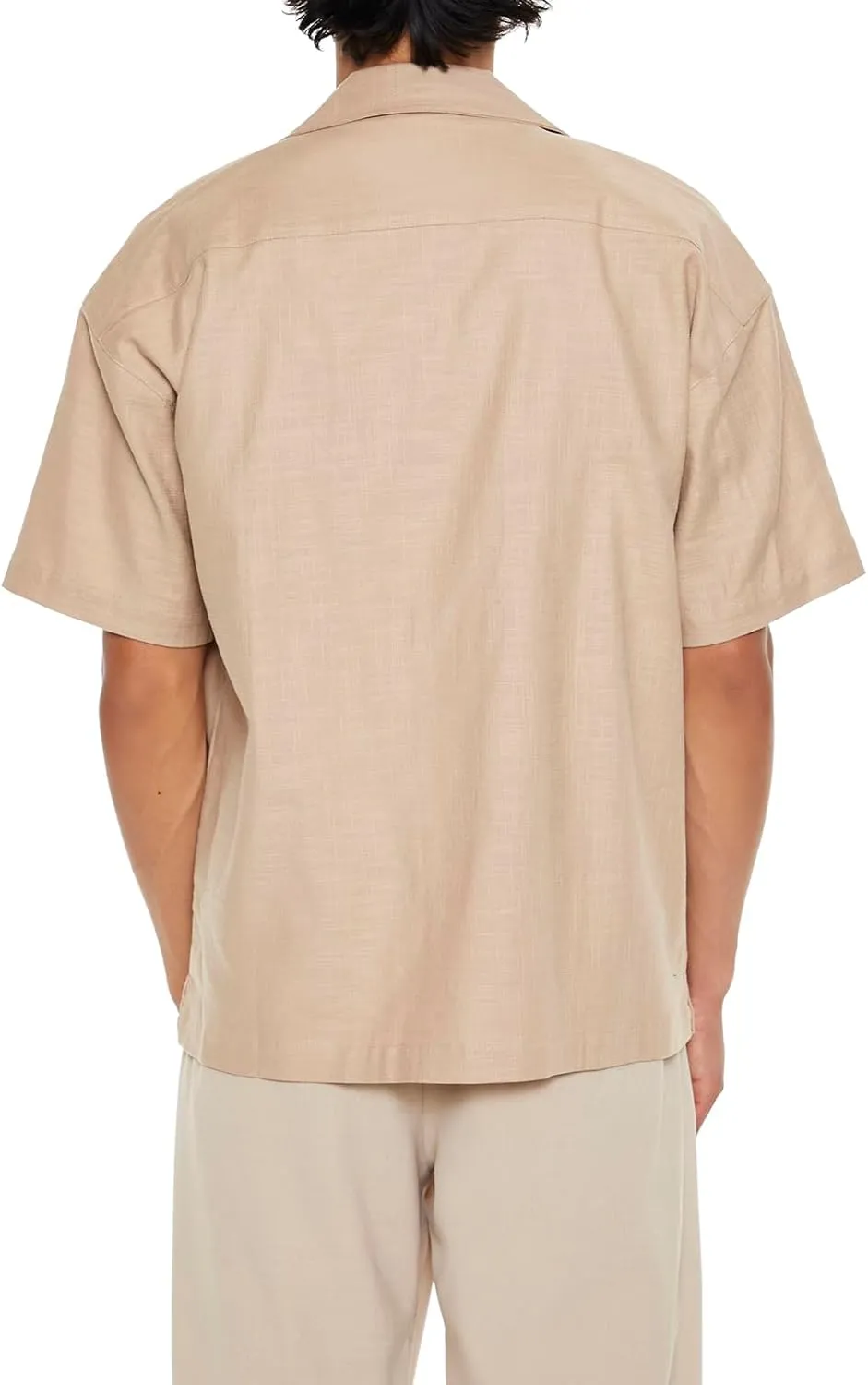 Forever 21 Men's Textured Cuban-Collar Shirt