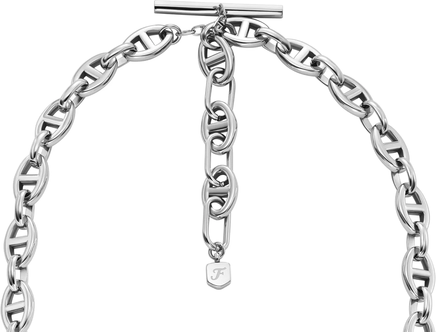Fossil Women's Sterling Silver or Silver-Tone Stainless Steel Pendant Chain Necklace for Women